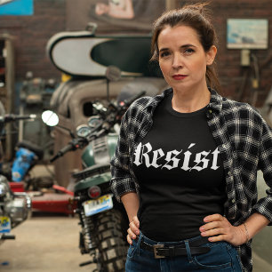Camiseta Declaração de Resistência Negra e Branca em Negrit