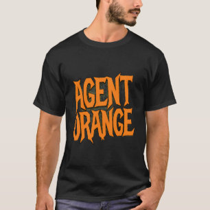 Camiseta Declaração de texto laranja grosseiro