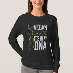 Camiseta Declaração de Vegan! Cheio De DNA Vegan Do Amor Po
