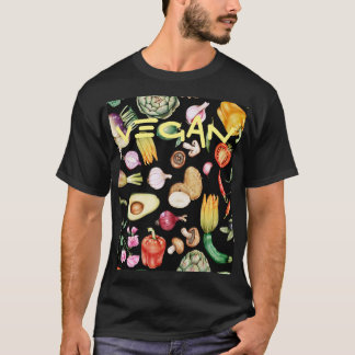 Camiseta Declaração de Vegan sobre Produtos Hortícolas Vivo