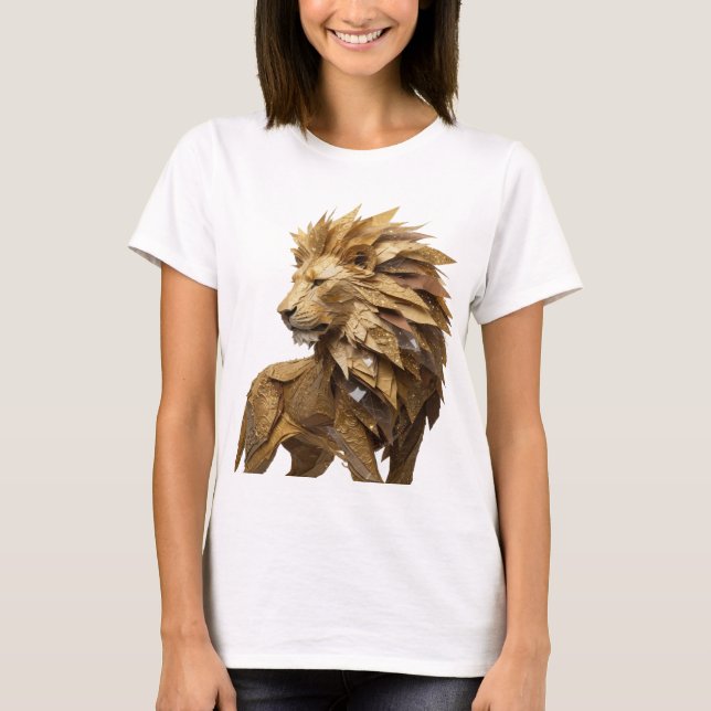 Camiseta Declaração Desenho de Texto LION KING Prata (Frente)