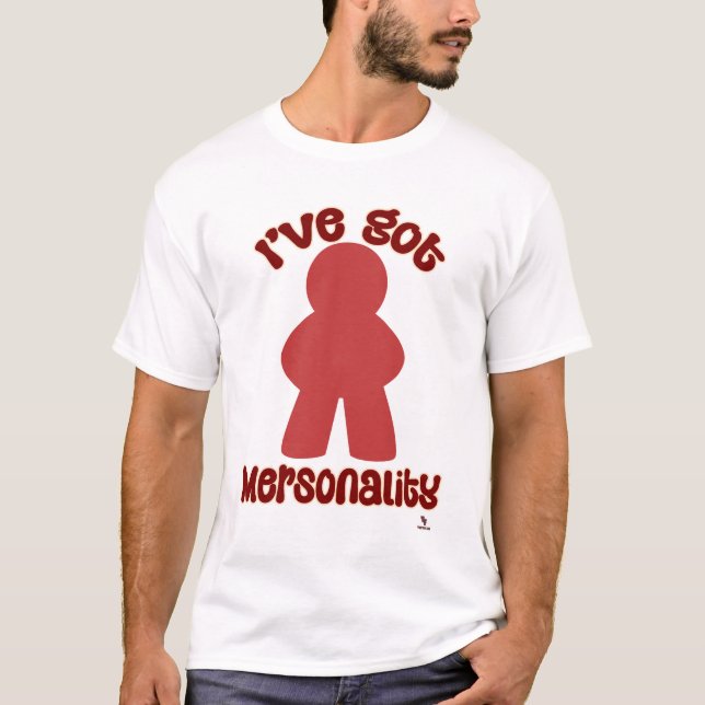 Camiseta Declaração Divertida da Peça do Jogo de Personalid (Frente)