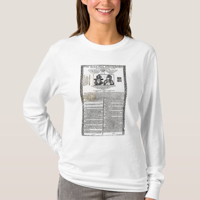 Camiseta Declaração do casamento de Frederick V (Frente)