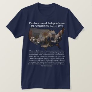 Camiseta Declaração do CONGRESSO de Independência, 4 de jul