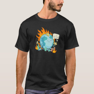 Camiseta Declaração Irônica Sobre Alterações Climáticas Fra