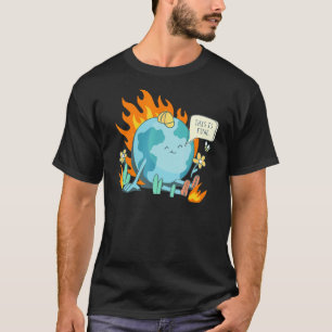 Camiseta Declaração Irônica Sobre Mudanças Climáticas Está