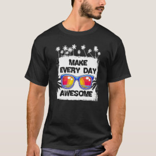 Camiseta Declaração legal Relaxe Óculos Sun Calem Rai