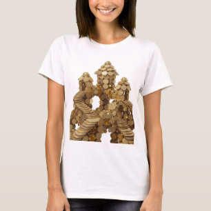 Camiseta Declaração Ouro Design de ARTE ABSTRATA