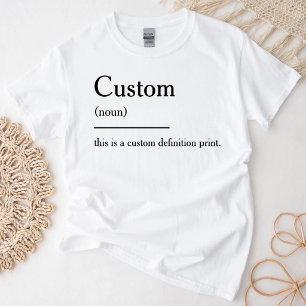 Camiseta Declaração Personalizada de Cotação de Definição P
