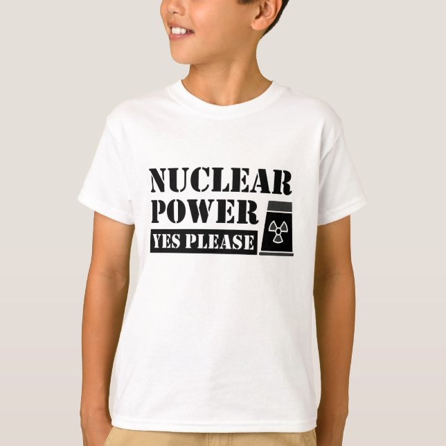 Camiseta Declaração Poder Nuclear Sim Por Favor (Frente)