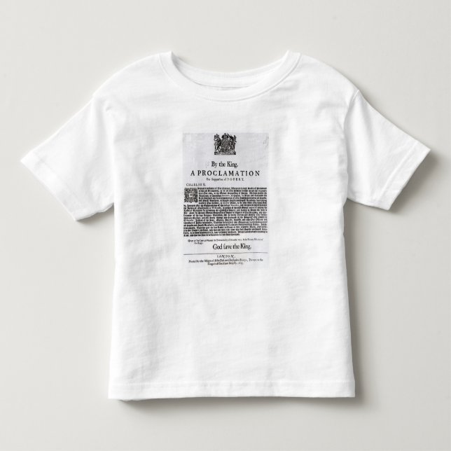 Camiseta Declaração real, 1675 (Frente)
