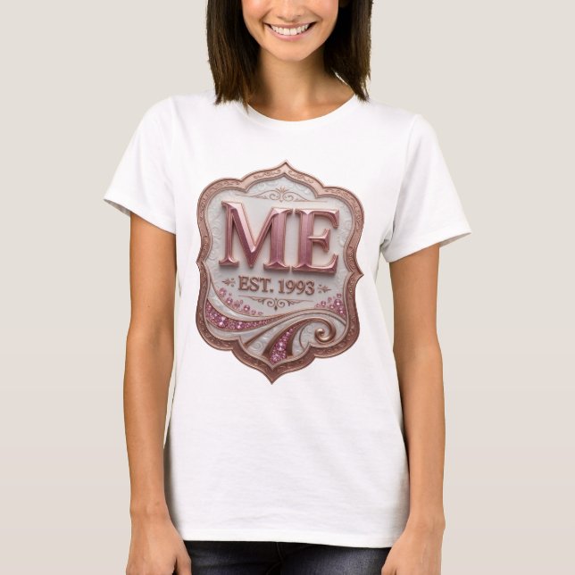 Camiseta Declaração Rosa ME EST 1993 Declaração Design (Frente)