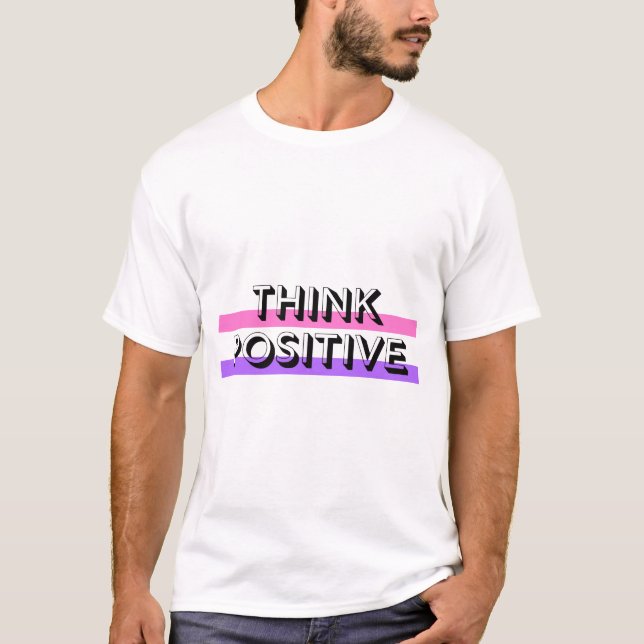 Camiseta declarações positivas de atitude positiva (Frente)