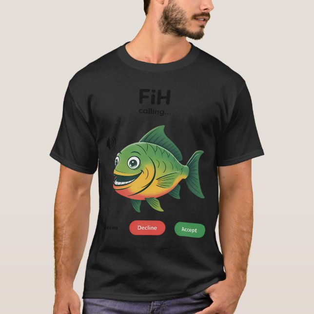 Camiseta Declinar Chamada Aceitar Chamadas Engraçadas de Pe (Frente)
