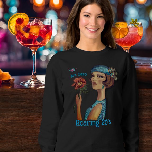 Camiseta Deco de Arte de Revivalização dos Vinte Anos (Roaring Twenties Revival Art Deco Sweatshirt)