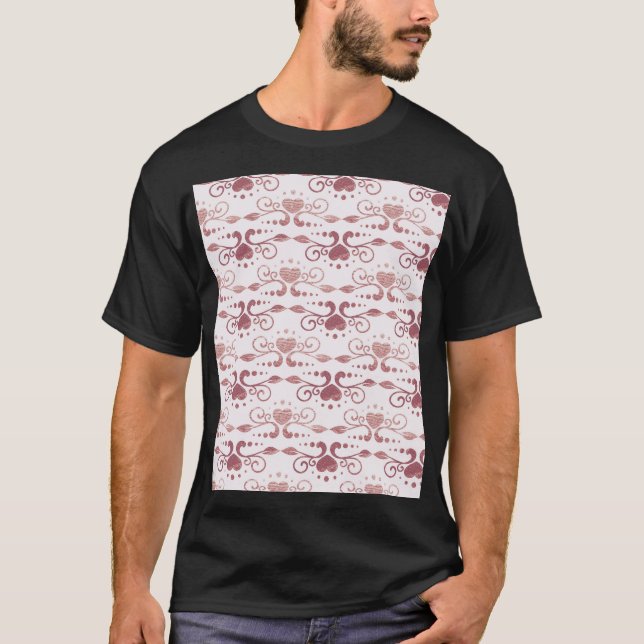 Camiseta Deco de arte, papel de parede elegante. (Frente)