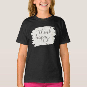 Camiseta Deco flexível V Think Happy