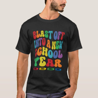 Camiseta Decolar Para Um Novo Ano Letivo De Volta às Aulas