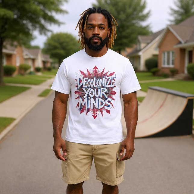 Camiseta Decolonize Your Minds (Points) (Criador carregado)