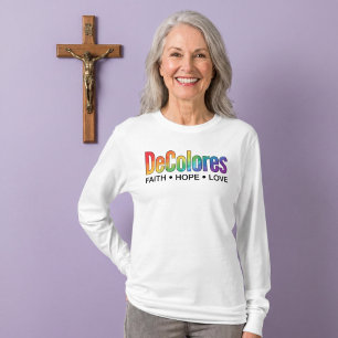 Camiseta DeColores Cursillo Arco-íris Fé Esperança Amor