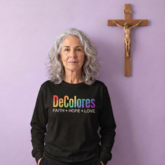 Camiseta DeColores Cursillo Arco-íris Fé Esperança Amor