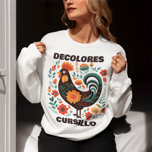 Camiseta DeColores Cursillo Arte Folclórica Galo Colorido E