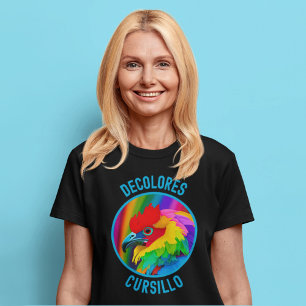 Camiseta DeColores Cursillo Colorful Rooster Vivid Rainbow