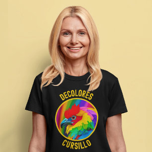 Camiseta DeColores Cursillo Colorful Rooster Vivid Rainbow