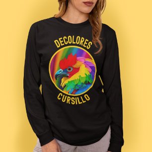 Camiseta DeColores Cursillo Colorful Rooster Vivid Rainbow