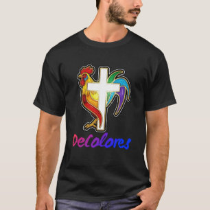 Camiseta DeColores Cursillo Rainbow Rooster Católico 1