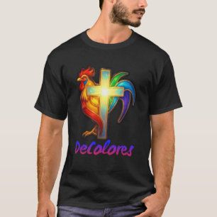Camiseta DeColores Cursillo Rainbow Rooster Católico 1