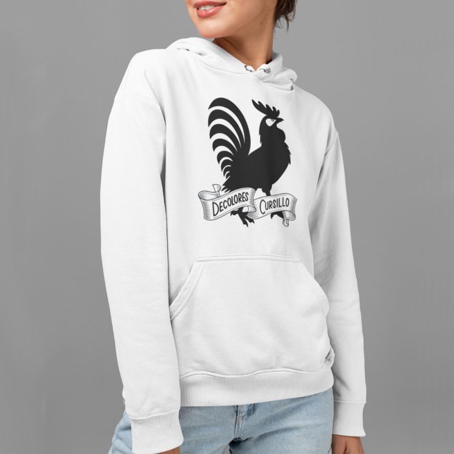Camiseta DeColores Cursillo Rooster Silhouette with Banner (Criador carregado)