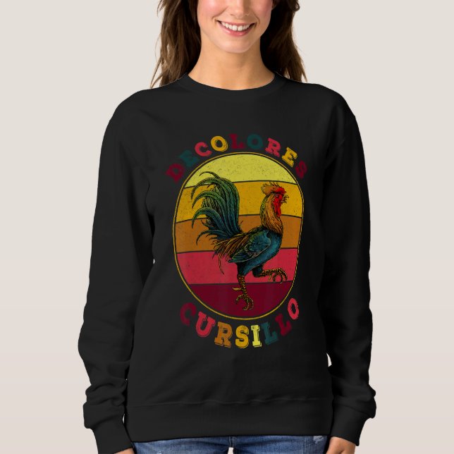 Camiseta DeColores Cursillo Rooster with Distressed Backgro (Frente)