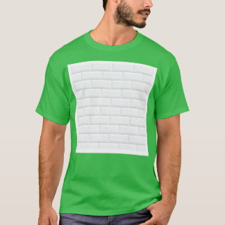 Camiseta decor contemporâneo do azulejo de metrô branco