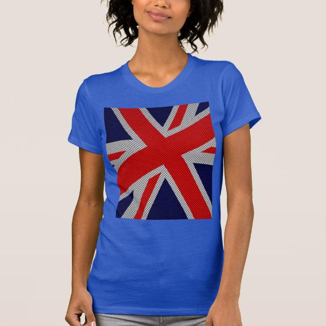 Camiseta Decor de Estilo de Fibra de Carbono da União (Frente)