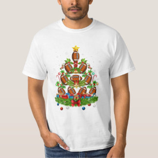 Camiseta Decoração da Árvore de Natal de Futebol