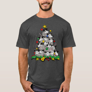 Camiseta Decoração da Ornação da Árvore de Natal Possum Oga