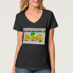 Camiseta Decoração das páscoas - Ovos e pintinhos de Páscoa