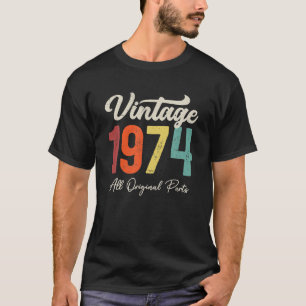 Camiseta Decoração de 49 Anos de Idade Vintage 1974 49º Ani