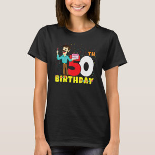 Camiseta Decoração de 50º aniversário da Festa de aniversár