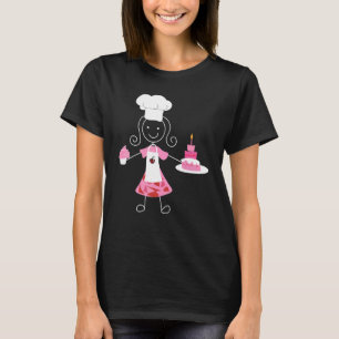 Camiseta Decoração de Bolo da Rainha Baking Confeccionadora