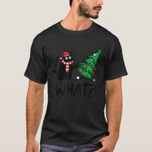 Camiseta Decoração de decorações de árvores de Natal de Gat