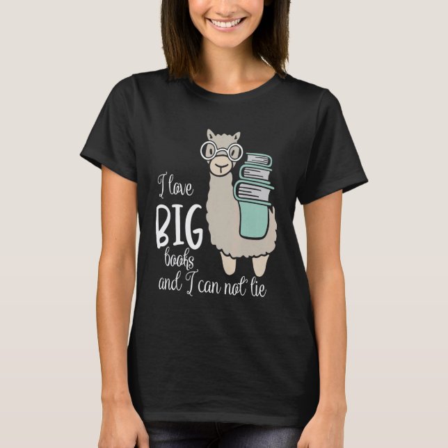 Camiseta Decoração de Leitura para Lhama (Frente)