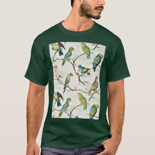 Camiseta Decoração De Papagaio E Palma