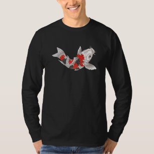Camiseta Decoração de Peixes Nishikigoi Koi Carp Japonês