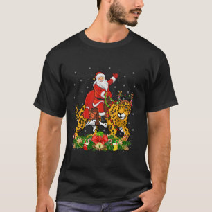 Camiseta Decoração do Natal acende Papais noeis engraçados