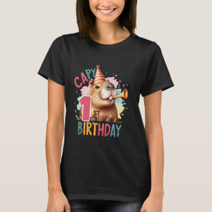 Camiseta Decoração do Roupa do partido Capybara Birthday pa