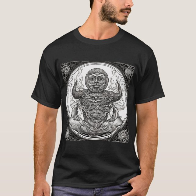 Camiseta Decoração em forma de homem (Frente)