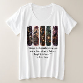 Camiseta Decoração gótica, Halloween assustador