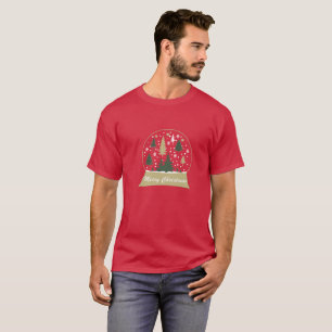 Camiseta Decoração Moderna Bola de Natal com Neve